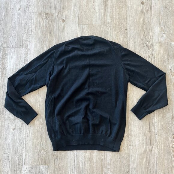 Mens Thomas Dean Black Wool Blend Sweater - XL - Picture 5 of 6